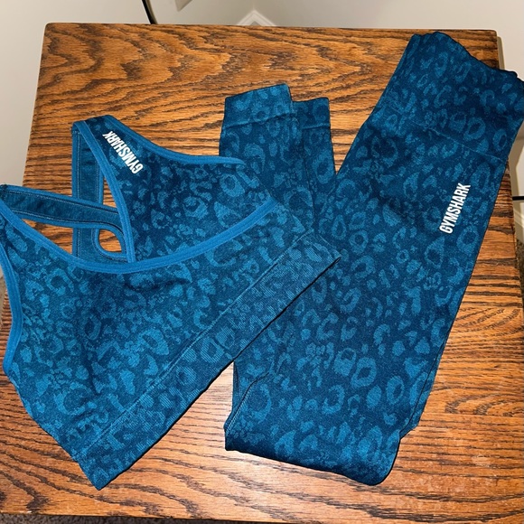 Gymshark Other - SOLD——-Teal Adapt Animal Seamless Sports Bra and Leggings
